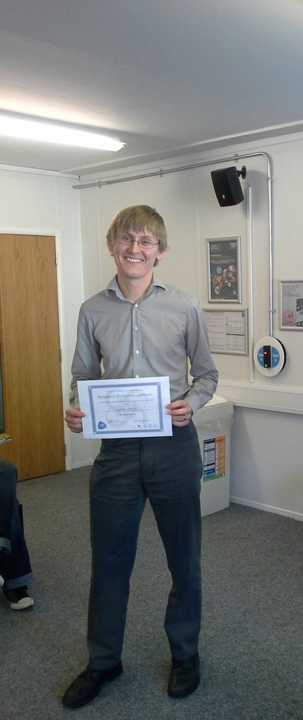 Receiving his supportDM certificate